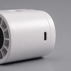 Klemmeventilator | USB Genopladelig Ventilator Med Digitalt Display Og 360° Rotation | Bil Og Skrivebord | Vanero