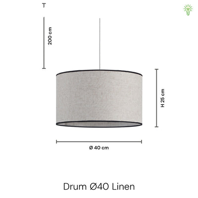 Drum Pendel | Ø40 Linen | Vanero