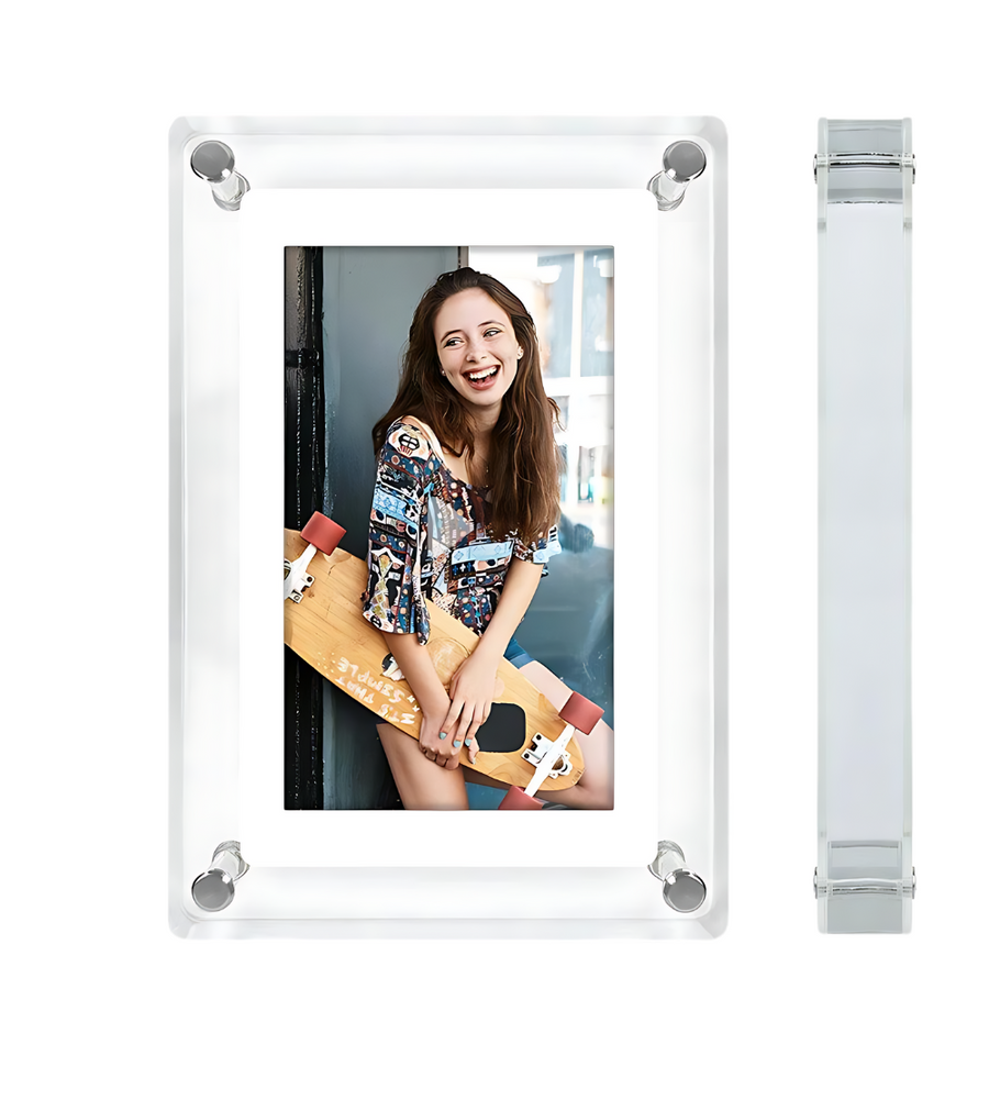 Digital Fotoramme Med 32 GB Lagring | Skærm Til Fotos Og Videoer | Kompakt Borddisplay Til Indendørs Brug | Vanero