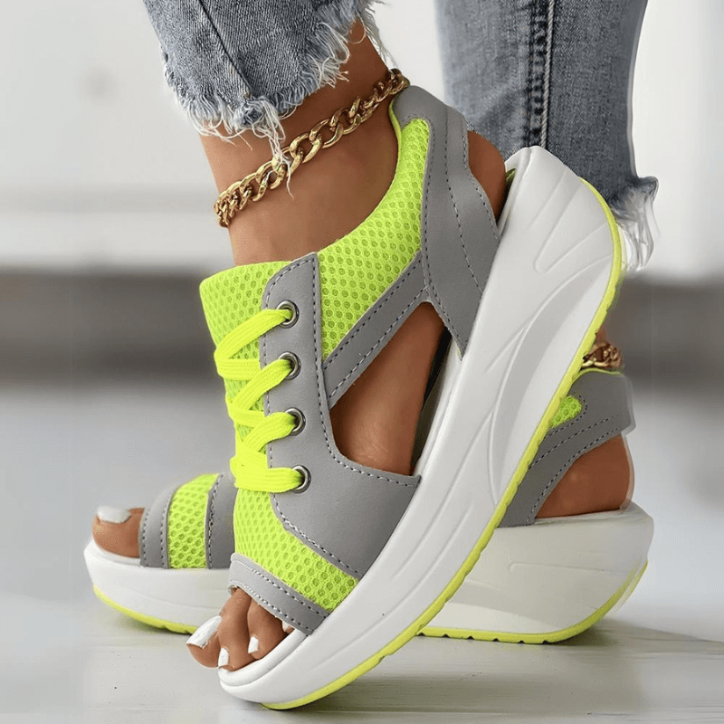 Damesneakers Tekstilblanding | Regular Fit Platform Sneakers | Lav Profil Design til Hverdagsbrug & Casual Aktiviteter | Vanero