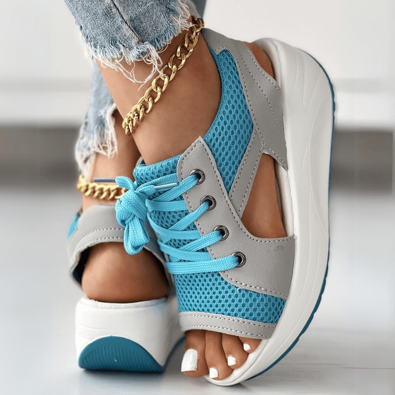 Damesneakers Tekstilblanding | Regular Fit Platform Sneakers | Lav Profil Design til Hverdagsbrug & Casual Aktiviteter | Vanero