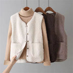 Cardigan Strikmateriale | Regular Fit Strikcardigan | Knaplukning Med Rund Hals til Hverdags- & Lag-På-Lag Brug | Vanero