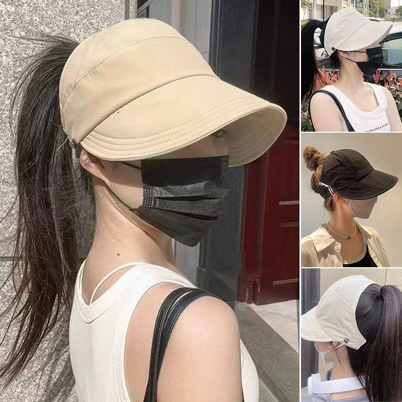 UV Solhat i Polyester & Mesh | Justerbar Pasform Sommerhat | Åben Top Med Bred Skygge til Udendørs Brug | Vanero
