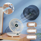Bærbar Ventilator | ABS Foldbar Ventilator Med Genopladeligt Batteri Og Tre Hastigheder | Hjem Og Rejse | Vanero