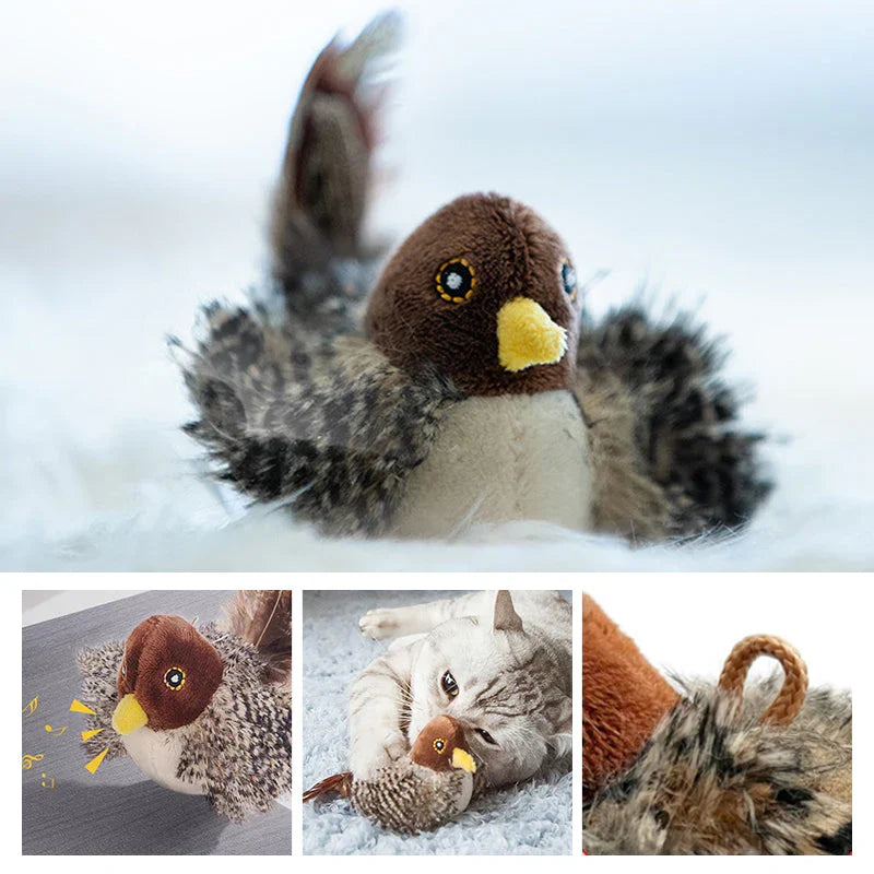 Catfri BirdToy | Interaktiv Kvidrende Fugl Legetøj Til Katte | Vanero
