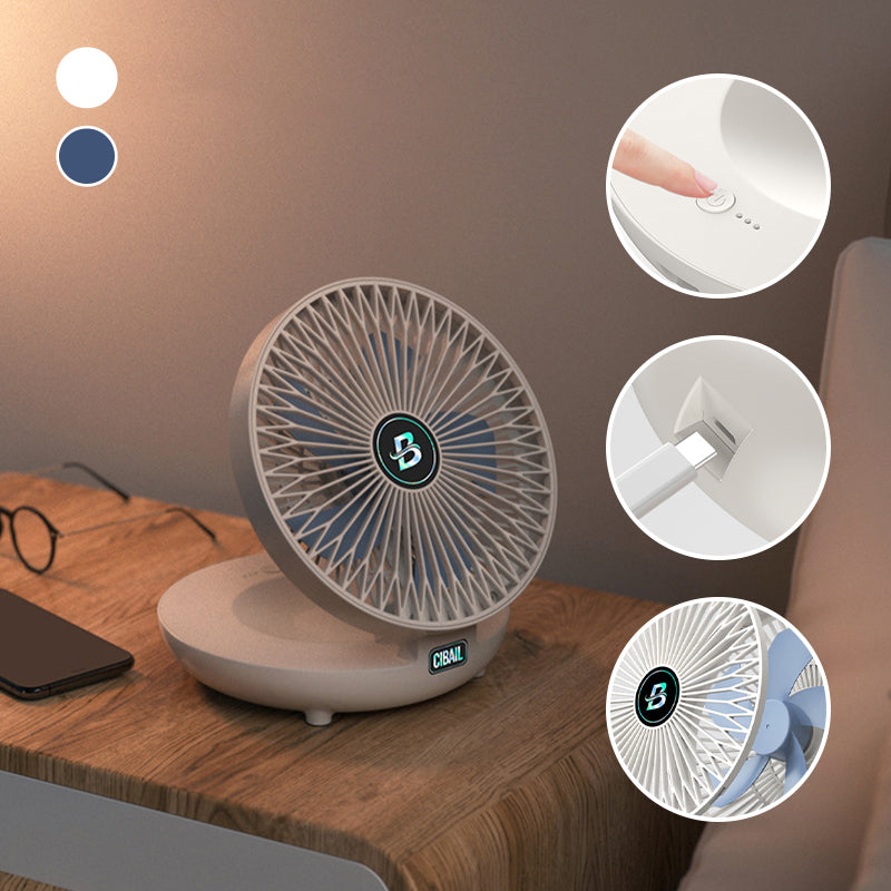Bærbar Ventilator | ABS Foldbar Ventilator Med Genopladeligt Batteri Og Tre Hastigheder | Hjem Og Rejse | Vanero