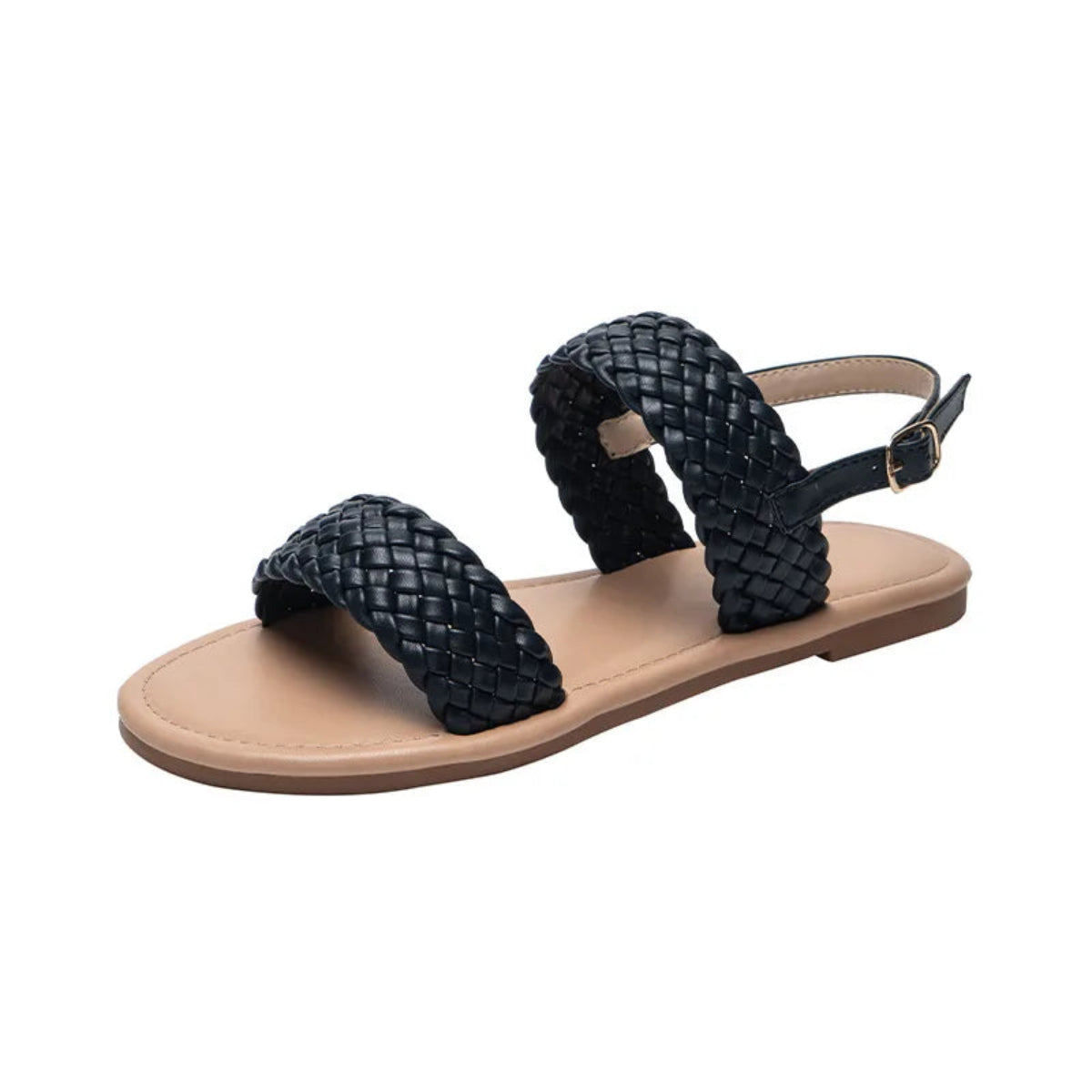 Dame Flade Sandaler I Vegansk Læder | Regular Fit Sommersandaler Med Skridsikker Sål | Hverdagsbrug | Vanero