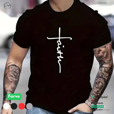 FaithCross | Minimalistisk & Komfortabel Tro-Tee til Mænd | Vanero