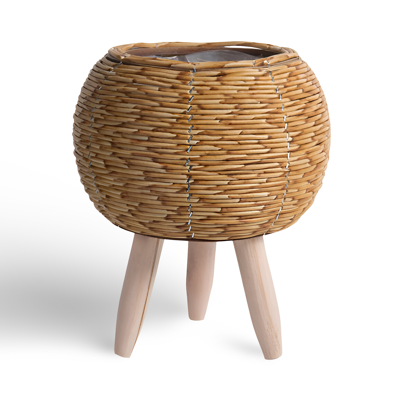 FauxWicker Pot | Håndlavet Rustik Rattan Plantekrukke - Dekorativ Blomsterkurv | Vanero