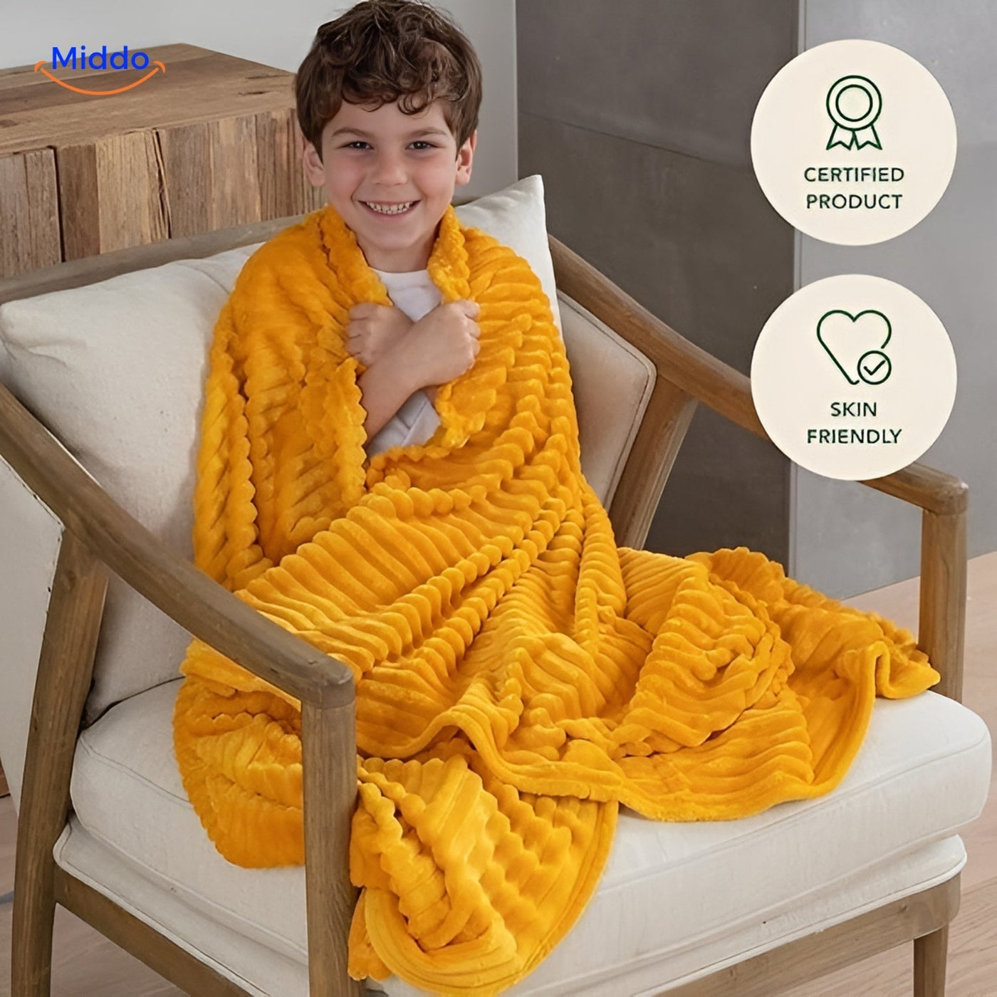 Velvet fleece tæppe | komfort og stil til alle årstider l Vanero