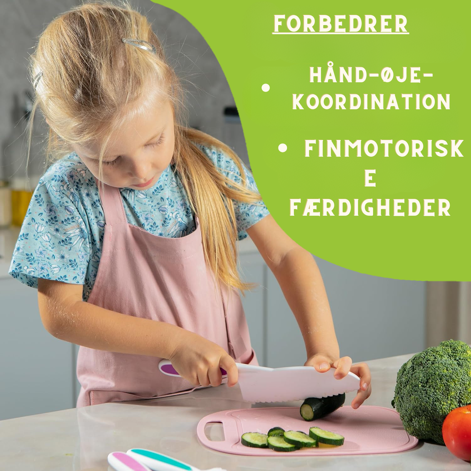 Køkkensæt BPA-Fri Plast | Børnevenlige Køkkenredskaber til Rolleleg | Madlavningsaktiviteter | Vanero
