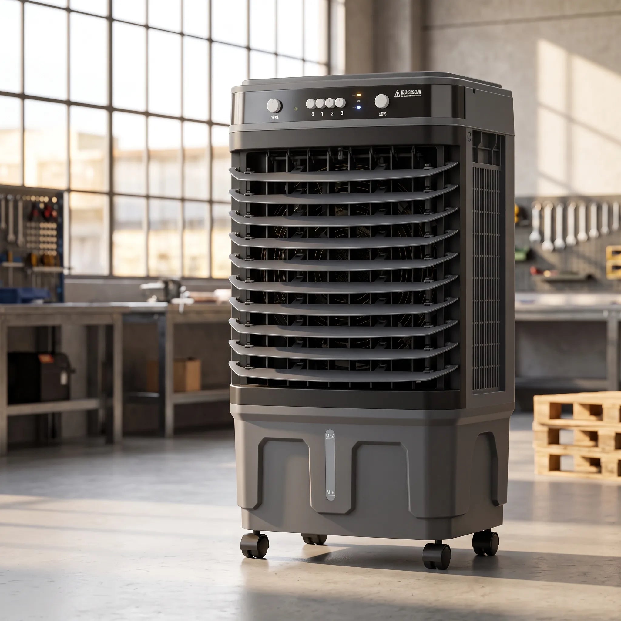 Luftkøler | Mobil 40L Evaporativ Luftkøler Med Fjernbetjening | Hjem Og Arbejdsområde | Vanero