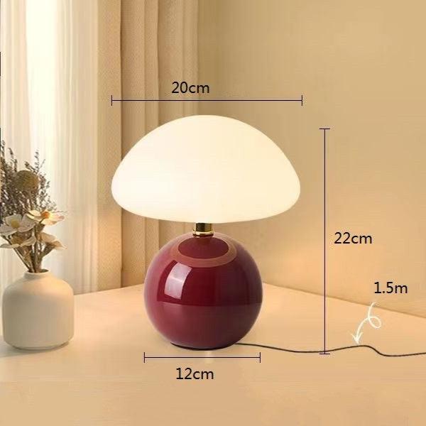 Champignon Bordlampe Med Justerbare LED Lysfarver | Bordlampe I Keramik Og PVC Til Indendørs Belysning | Vanero