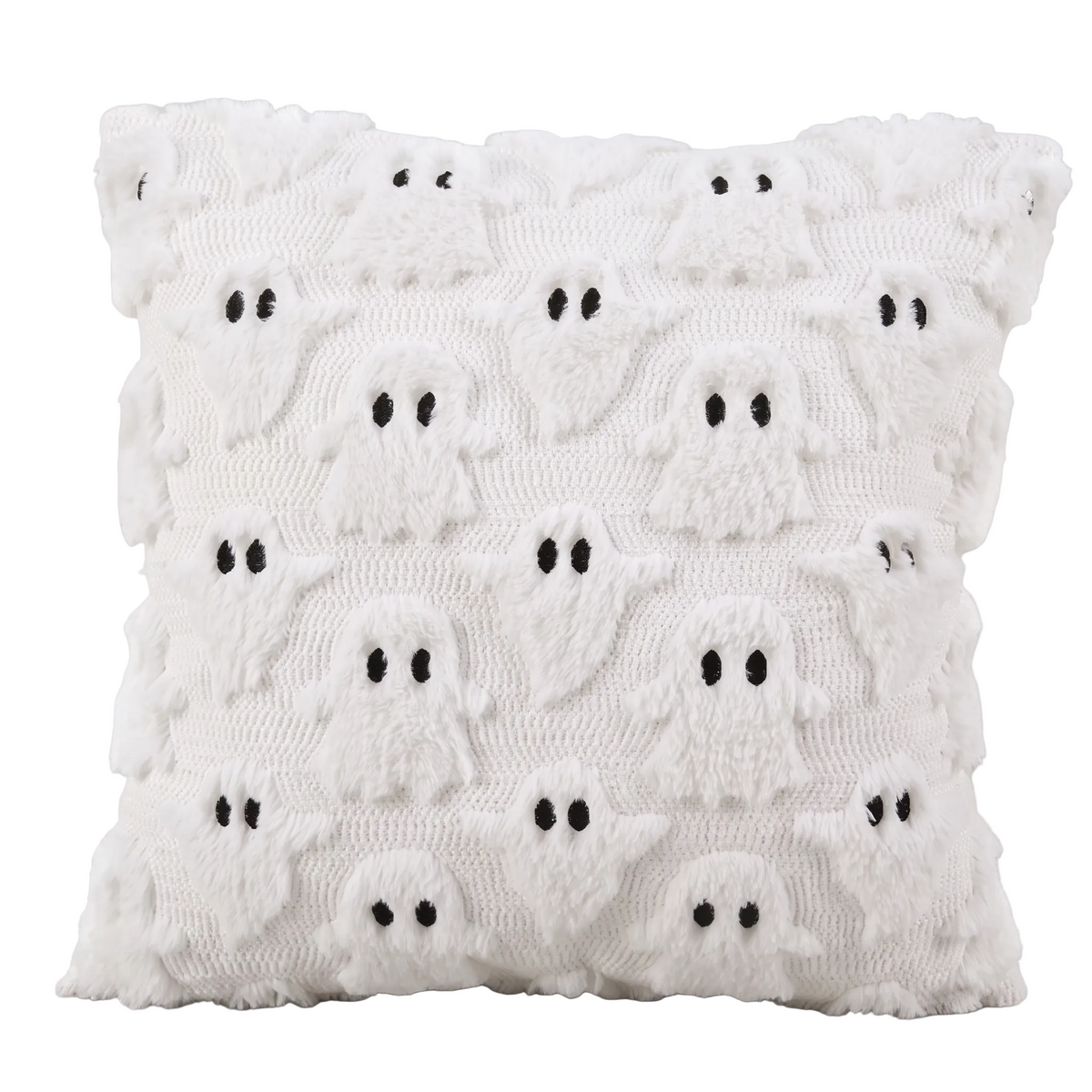 Halloween Pudecover | Spøgelse- & Græskarmønster | Polyester-Bomuld Dekorativt Pudebetræk Til Sofa, Seng & Sæsonpynt | Vanero