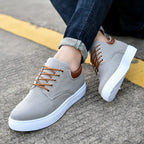 Herre Canvas Sneakers Lav Profil Design | Snørelukket Fritidsfodtøj | Gummisål Til Hverdag & Fritidsbrug | Vanero