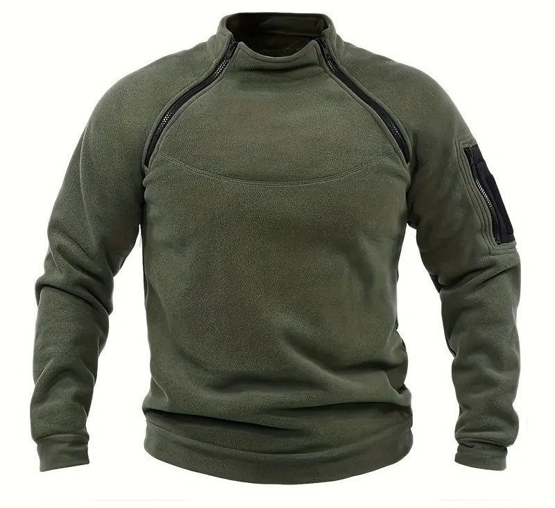 Niels Polyester & Fleece | Regular Fit Termisk Pulloverjakke | Fleeceforet Design til Hverdagsbrug & Kølige Vejrforhold | Vanero