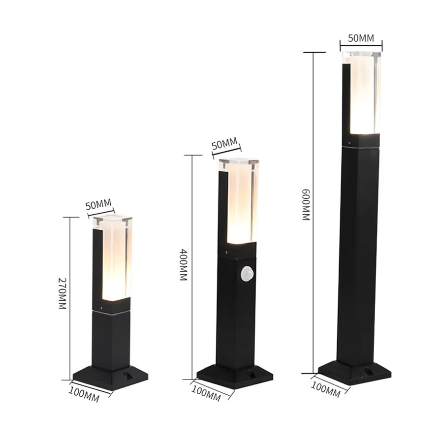LED Væglampe Med Bevægelsessensor | Vejrbestandig Metal Glas Konstruktion | Indgang Terrasse Gangsti & Facadebelysning | Vanero