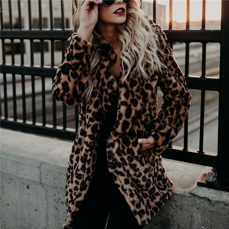 Dame Jakke Polyester | Regular Fit Åben Jakke Med Hætte | Leopardprint Til Hverdagsbrug & Sæsonbrug | Vanero