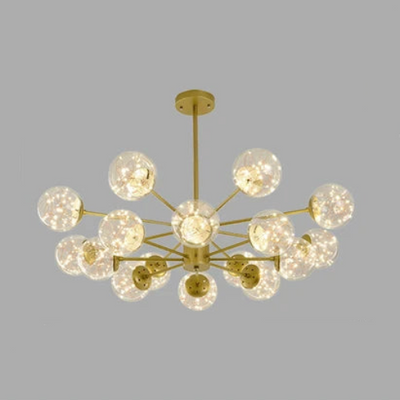 NobleLuminance l Lysekrone med glaskugler l Vanero