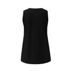 Dame Top Polyester | Ærmeløs V-Hals Top | Let Sommerstil til Hverdags- og Fritidsbrug | Vanero