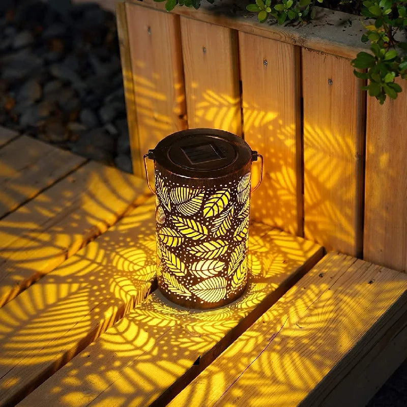Luminous Leaf Lantern | Solcelle Dekorativ Bladlampe til Have og Terrassebelysning | Vanero