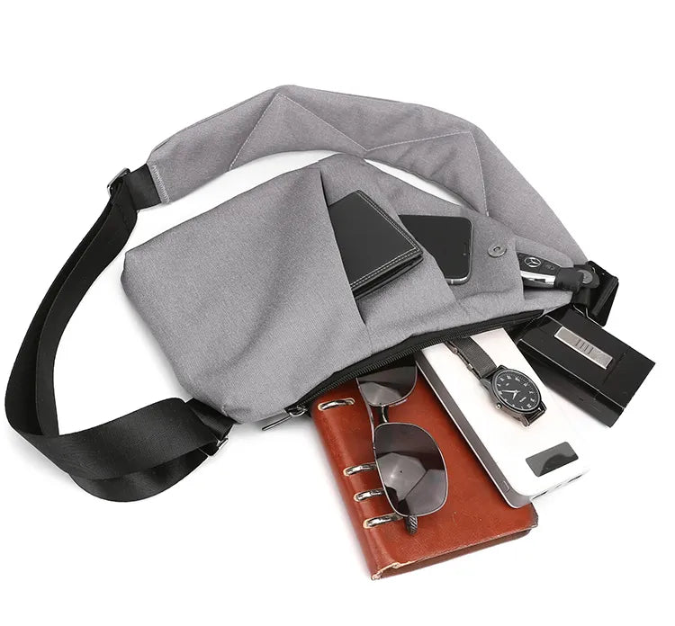 Unisex Crossbody Taske Multi-Rums Design | Justerbar Rem Til Hverdagsbrug | Opbevaring Til Rejser & Pendling | Vanero
