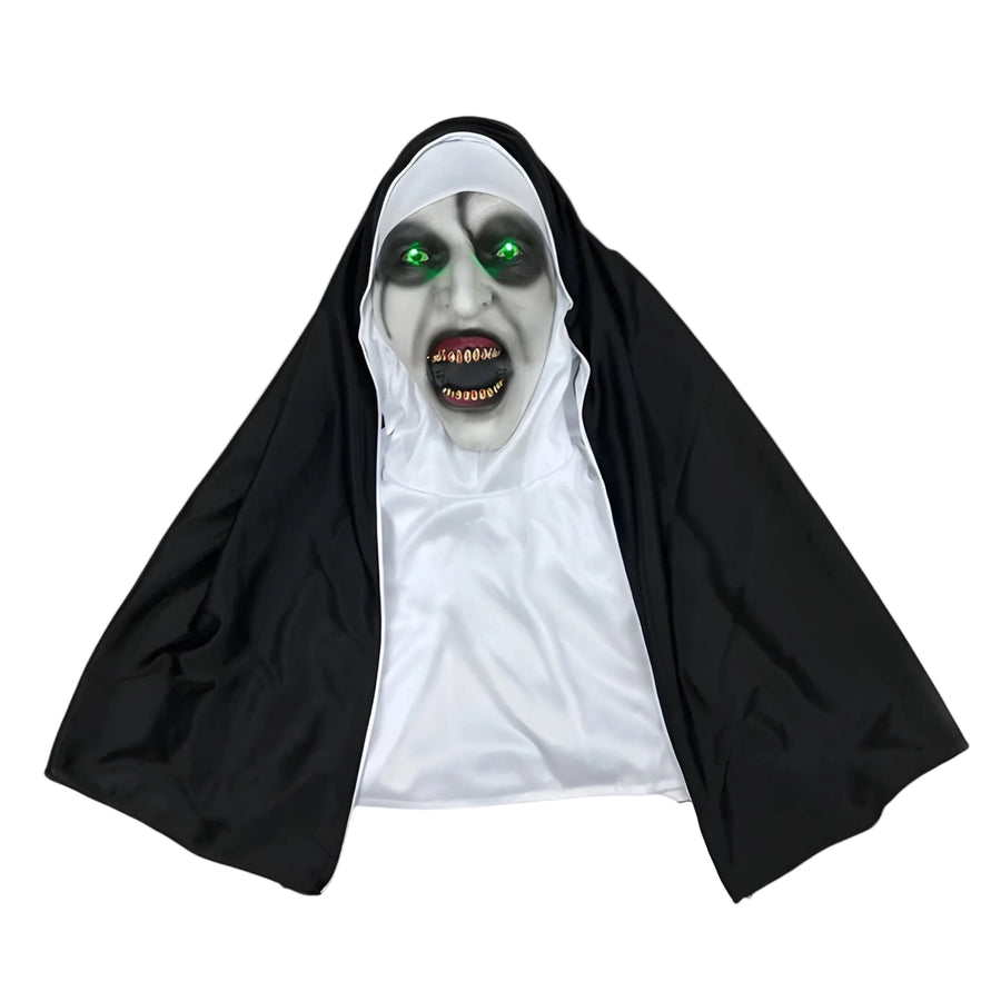 LED Nonnemaske | Oplyst Ansigtsdesign & Justerbar Rem | Unisex Halloween Kostumemaske Til Fester & Temabegivenheder | Vanero