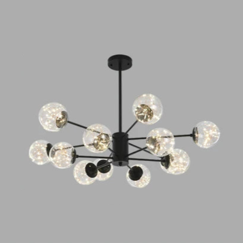 NobleLuminance l Lysekrone med glaskugler l Vanero