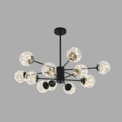 NobleLuminance l Lysekrone med glaskugler l Vanero