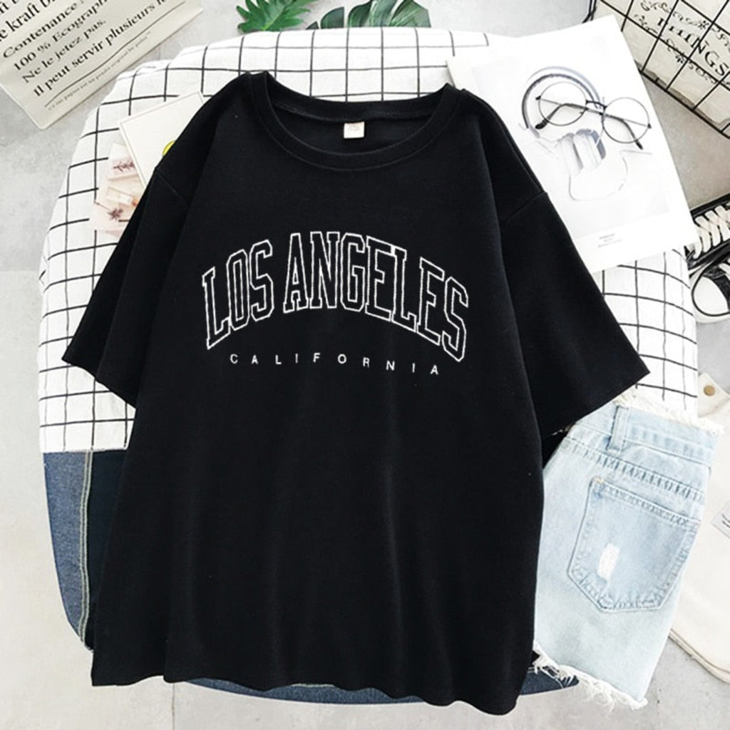 Dame T-Shirt | Oversized Pasform T-Shirt Design | Kortærmet Casual Top til Hverdagsbrug & Fritidsaktiviteter | Vanero
