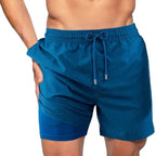 Badebukser Til Mænd Polyester | 2-i-1 Pasform Badebukser | Integrerede Shorts og Mesh Design til Strand- og Svømmebrug | Vanero