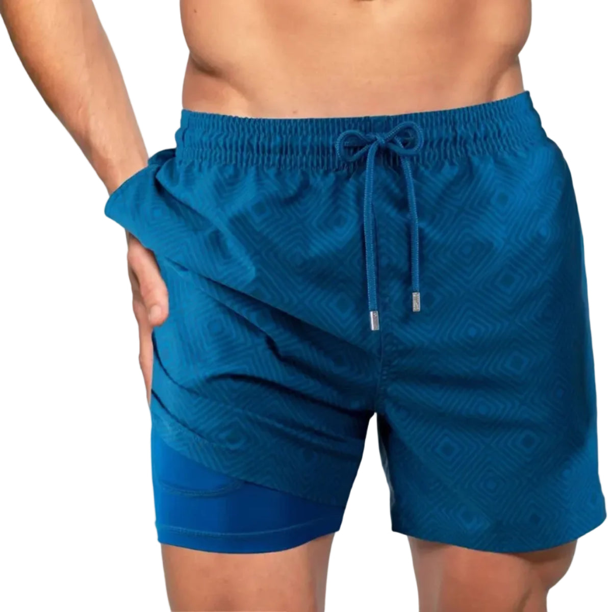 Badebukser Til Mænd Polyester | 2-i-1 Pasform Badebukser | Integrerede Shorts og Mesh Design til Strand- og Svømmebrug | Vanero