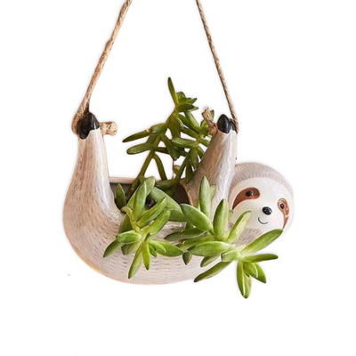 Håndlavet Keramik Blomsterpotte | Dovenhundedesign til Kreativ Indretning | Vanero