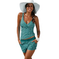 Tankinisæt Polyester | Prikket Mønster Tankini | Todelt Badetøj til Strand- og Poolbrug | Vanero