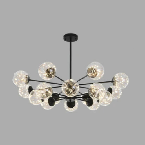NobleLuminance l Lysekrone med glaskugler l Vanero