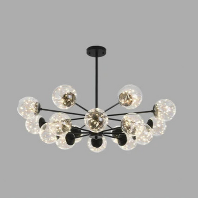NobleLuminance l Lysekrone med glaskugler l Vanero