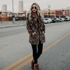 Dame Jakke Polyester | Regular Fit Åben Jakke Med Hætte | Leopardprint Til Hverdagsbrug & Sæsonbrug | Vanero