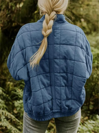 Dame Overgangsjakke i Polyester | Oversized Pasform | Let Yderlag Til Afslappet Brug Om Efteråret & Foråret | Vanero