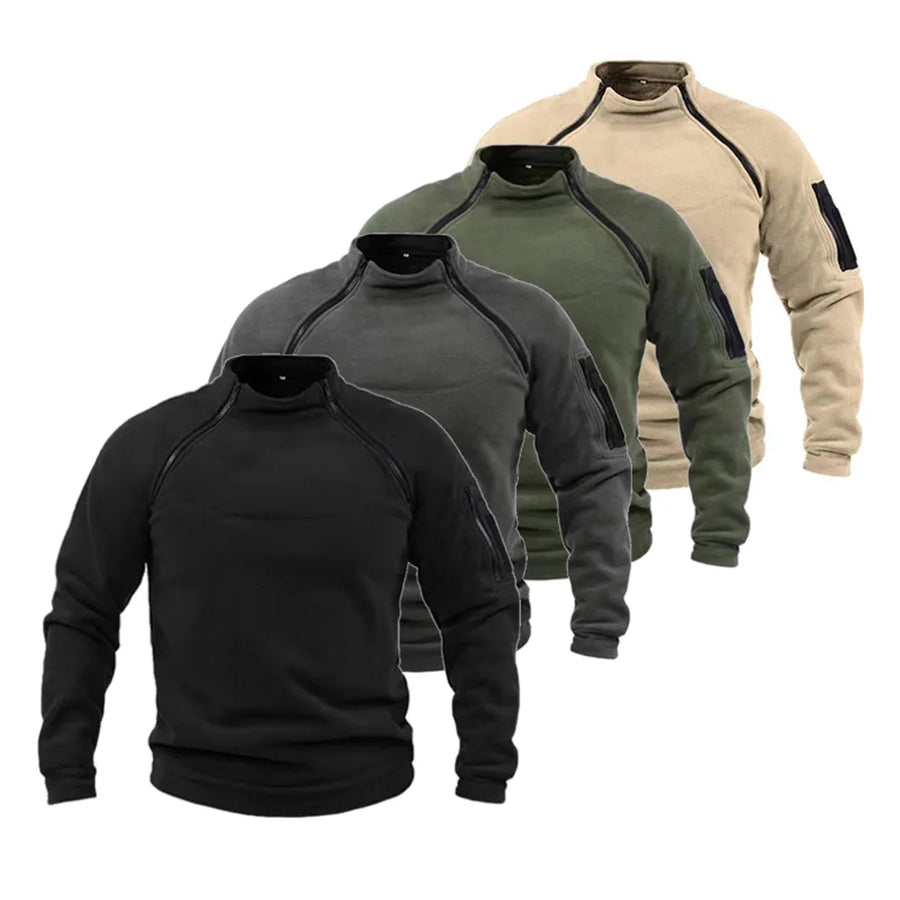 Niels Polyester & Fleece | Regular Fit Termisk Pulloverjakke | Fleeceforet Design til Hverdagsbrug & Kølige Vejrforhold | Vanero