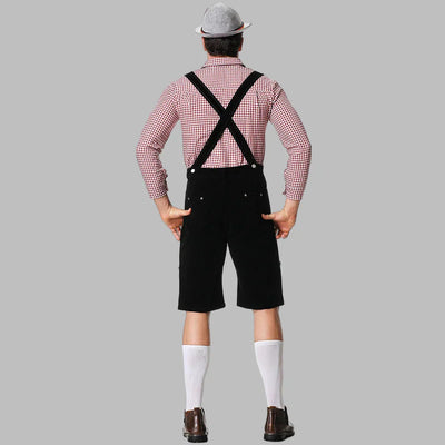 Herren Oktoberfest Lederhosen Kostume | Traditionelle shorts med seler | Vanero