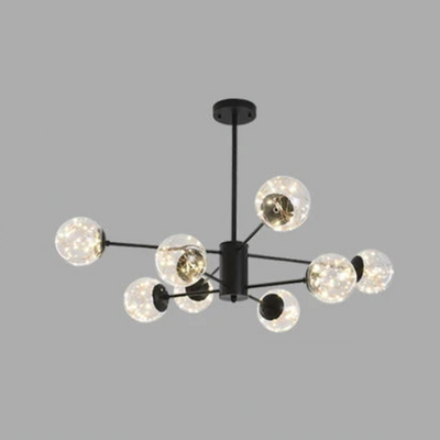 NobleLuminance l Lysekrone med glaskugler l Vanero