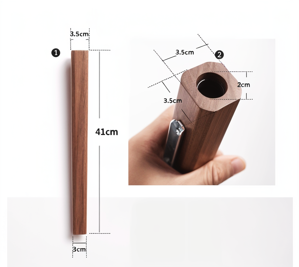 FrischFloret Vase | Wandvase aus massivem Buchenholz und Walnussholz | Vanero