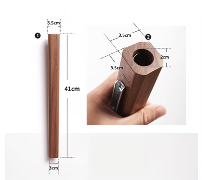 FrischFloret Vase | Wandvase aus massivem Buchenholz und Walnussholz | Vanero