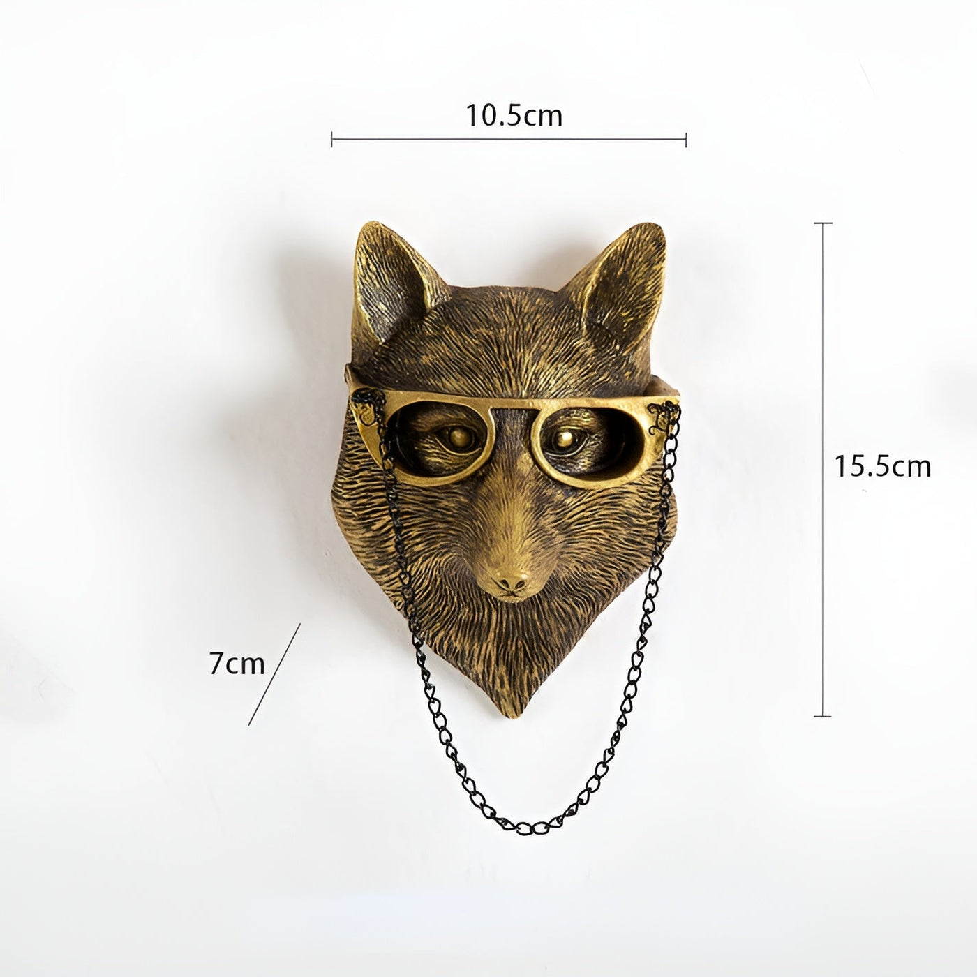 Golden Head | Multifunktionel Hoved Vægkrog Dekoration og Væglagring | Vanero