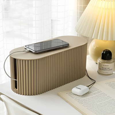 Hid Kabelboks | Minimalistisk Macaron Opbevaring - Oplader og Kabel Organizer | Vanero