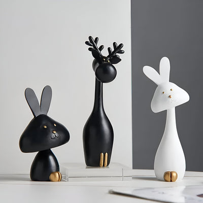 DecoPaws | Elegante Dyrefigurer til Moderne Borddekoration | Vanero