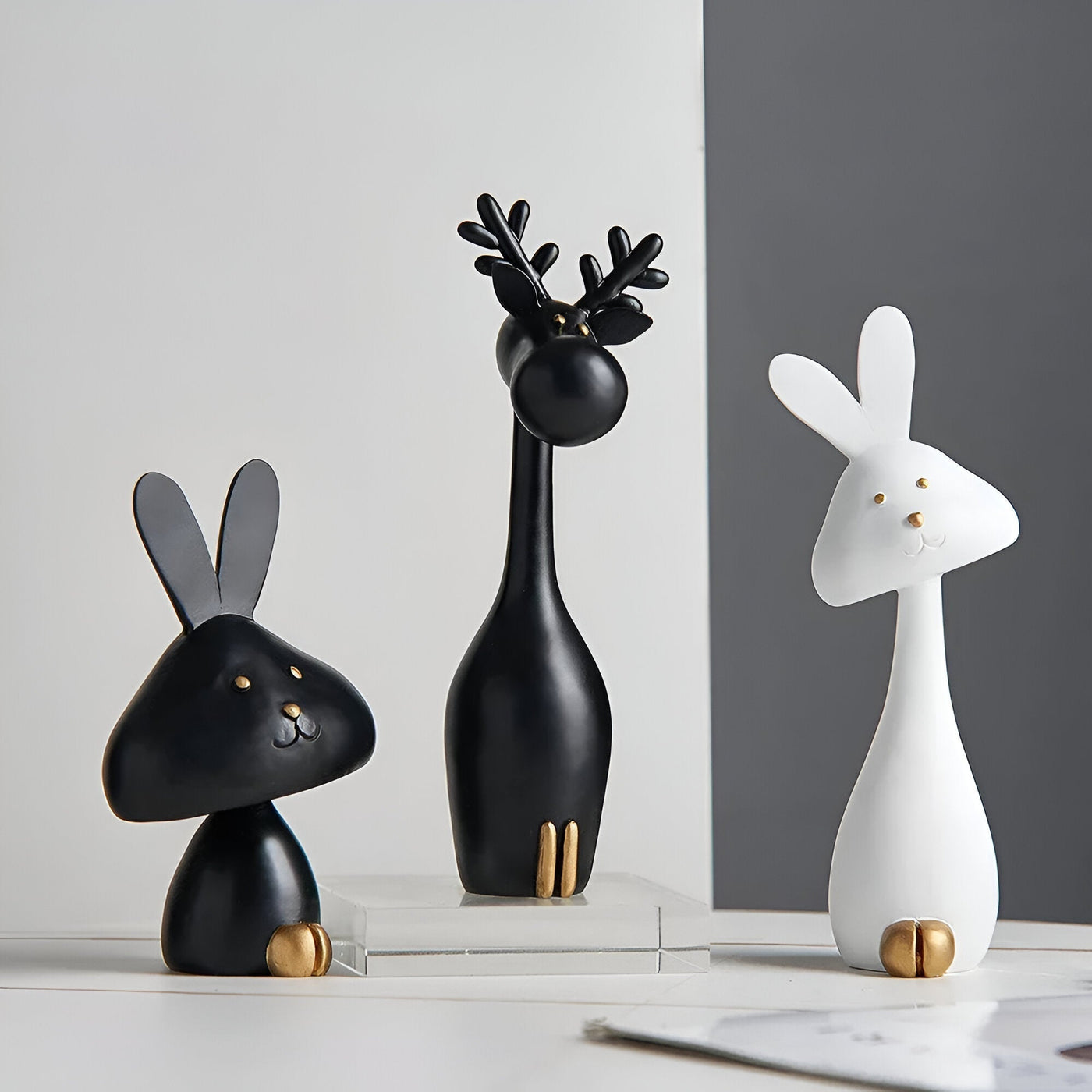 DecoPaws | Elegante Dyrefigurer til Moderne Borddekoration | Vanero