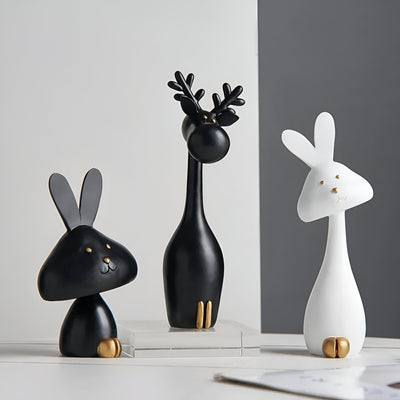 DecoPaws | Elegante Dyrefigurer til Moderne Borddekoration | Vanero