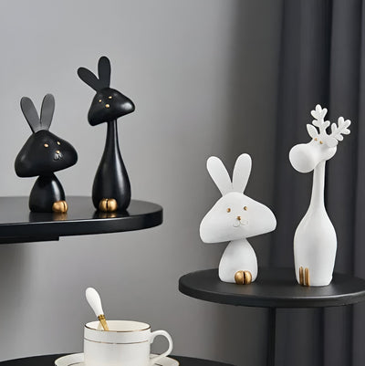 DecoPaws | Elegante Dyrefigurer til Moderne Borddekoration | Vanero