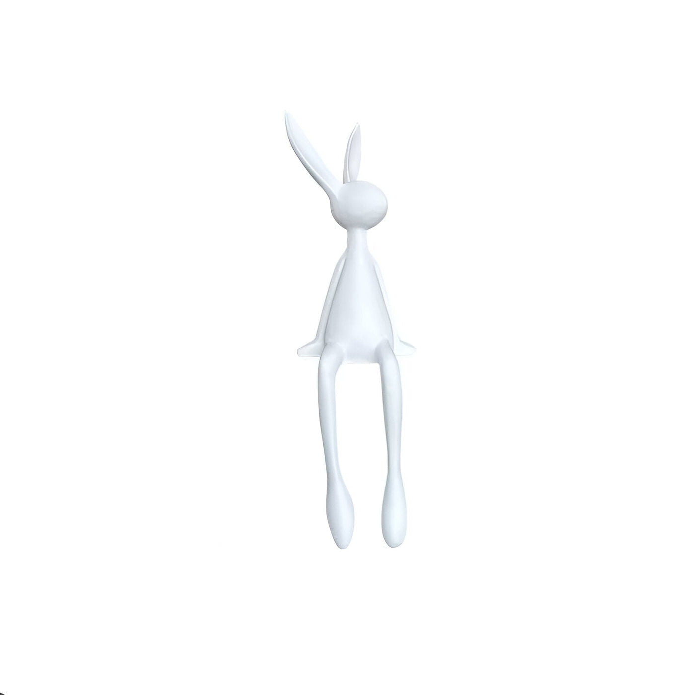ResinLux Påskehare | Moderne Sort/Hvid/Blå Hare Siddende | Vanero